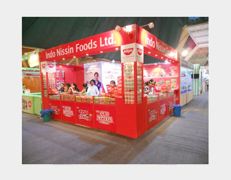 Exhibition Stall Design Service | Exhibition Booth Design & Fabrication - Blues and Purples